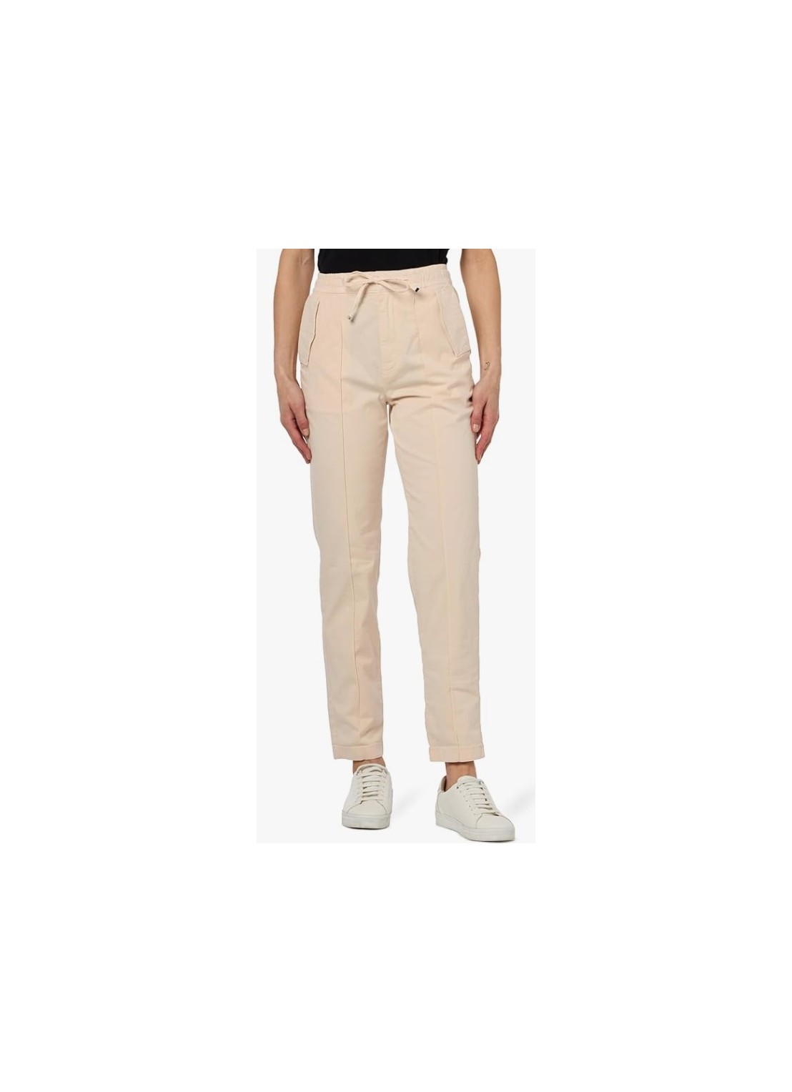 Hugo Boss Drawstring Casual Pants In Nude