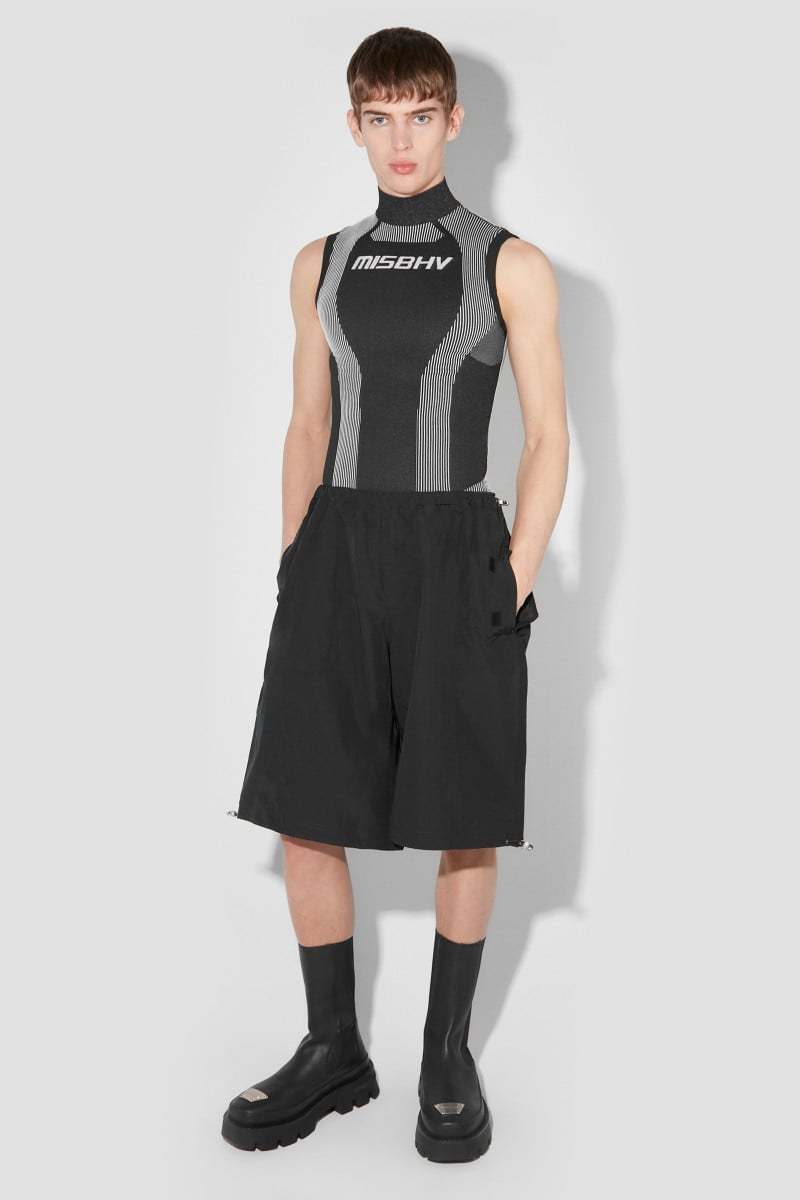 Misbhv Elastic Waist Shorts In Black