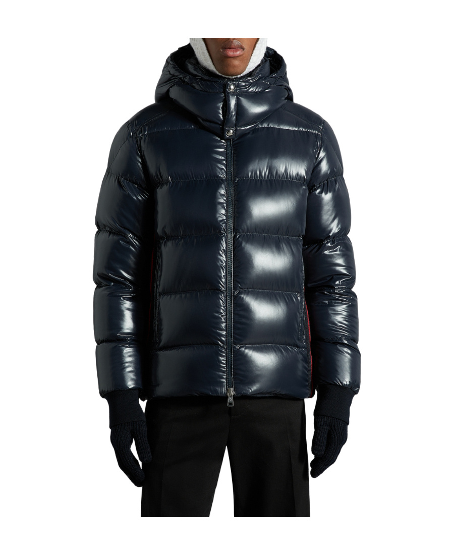 Moncler Lunetiere Short Down Jacket In Blue
