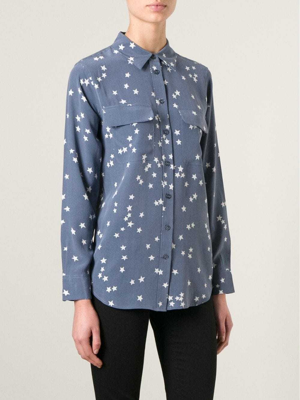 EQUIPMENT SIGNATURE SLIM-FIT SILK SHIRT