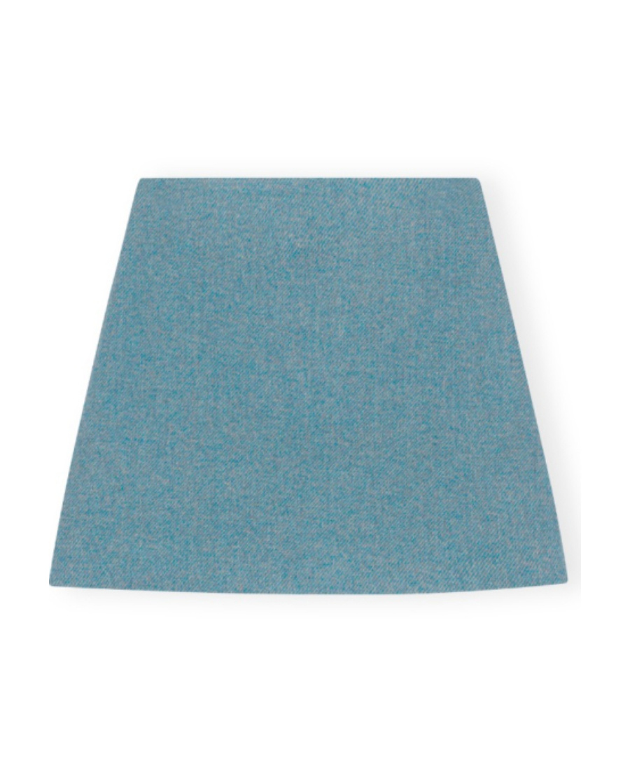 Ganni Recycled Wool-blend Miniskirt In Blue