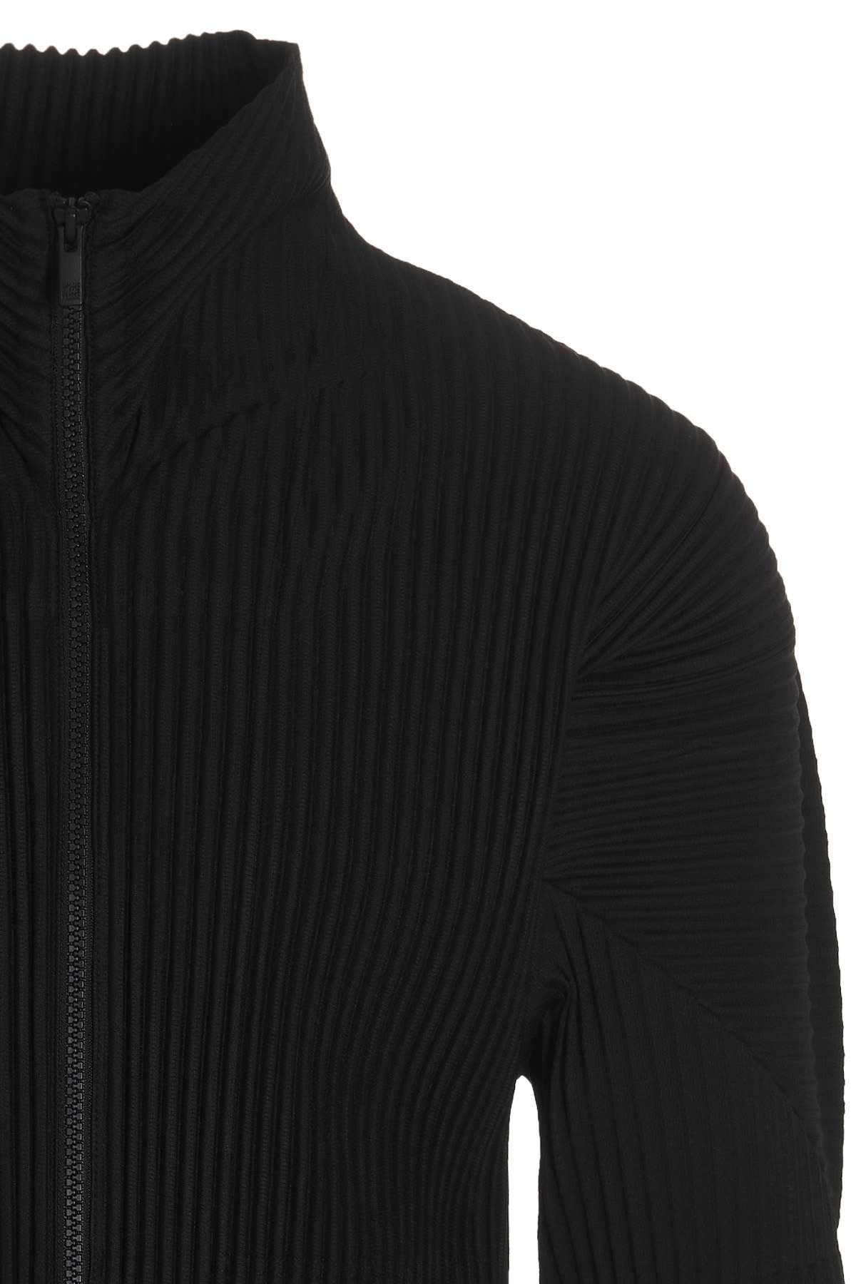 Issey Miyake Pleated Zip-front Shirt Jacket In Animal Print