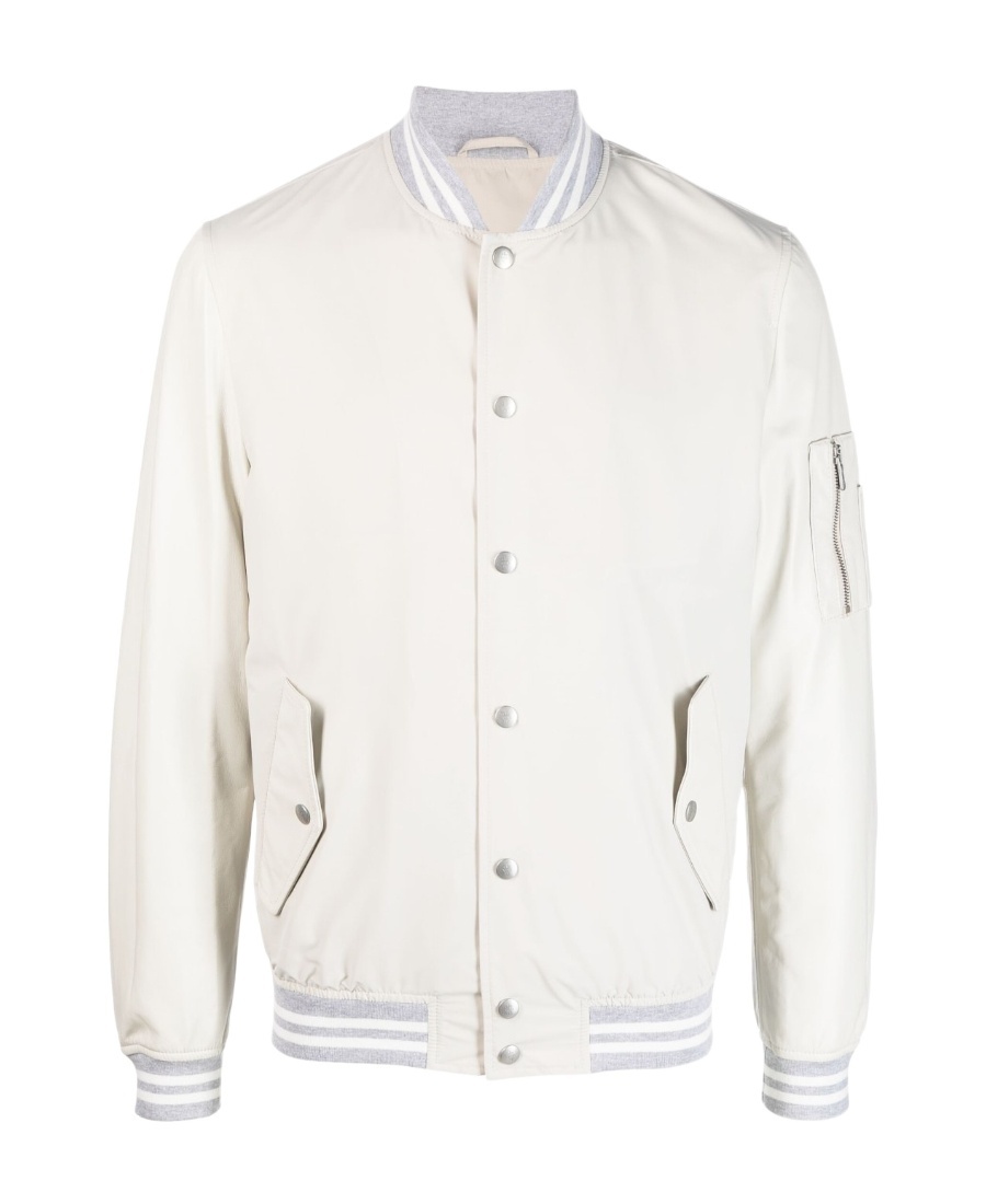 Eleventy Long-sleeved Casual Jacket In White