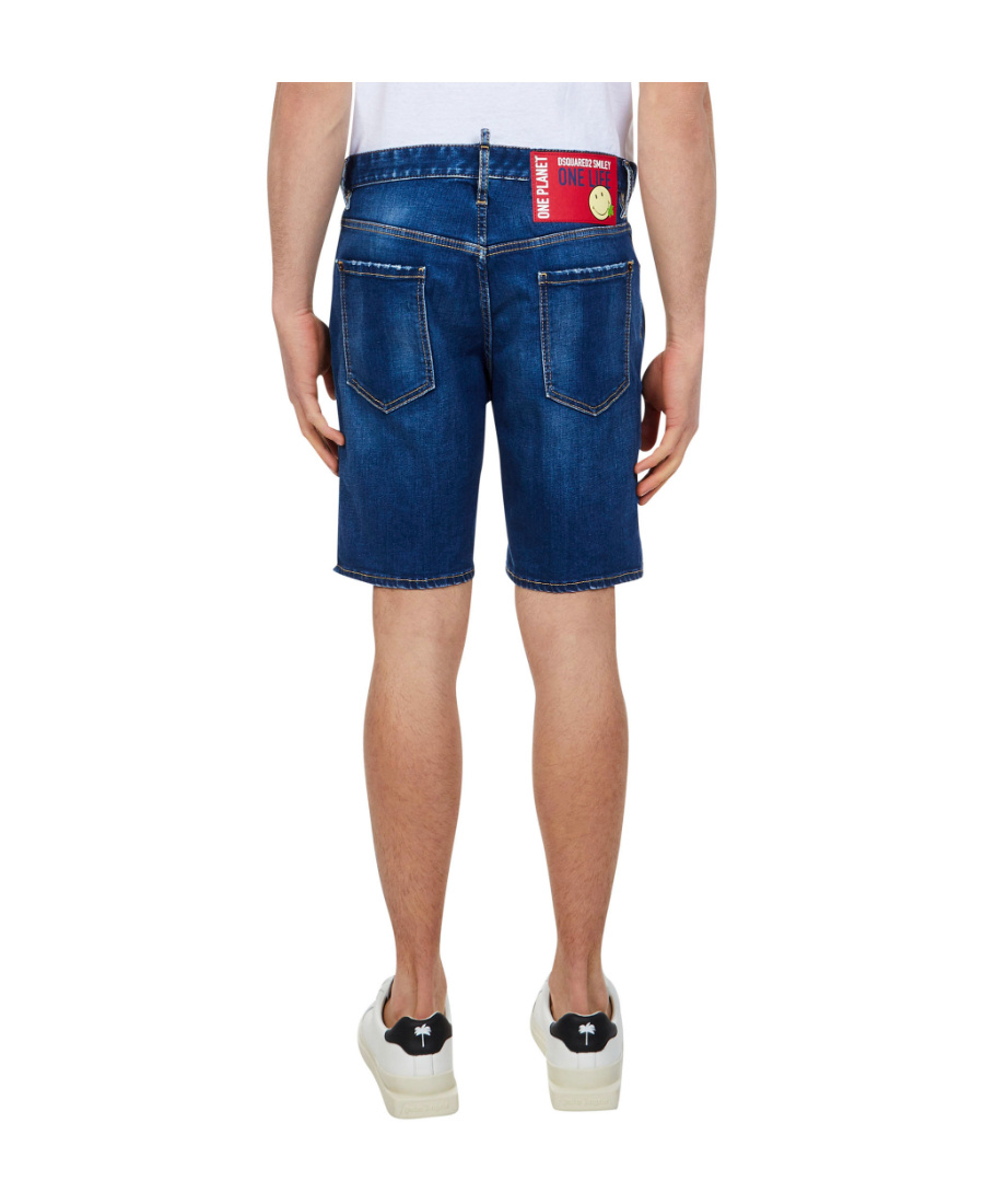Dsquared2 Smiley-patch Denim Shorts