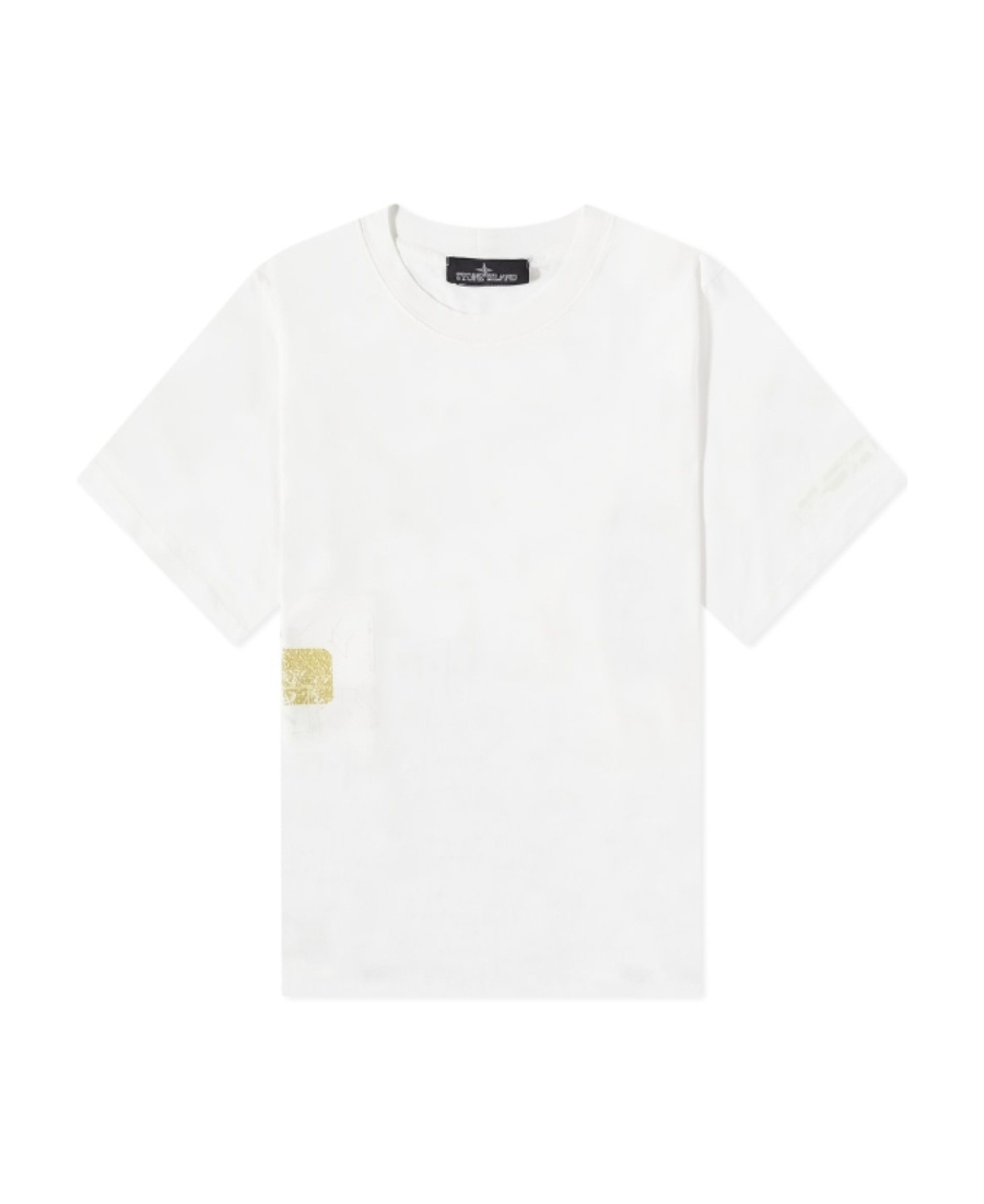 Stone Island Graphic-print Short-sleeved T-shirt In White