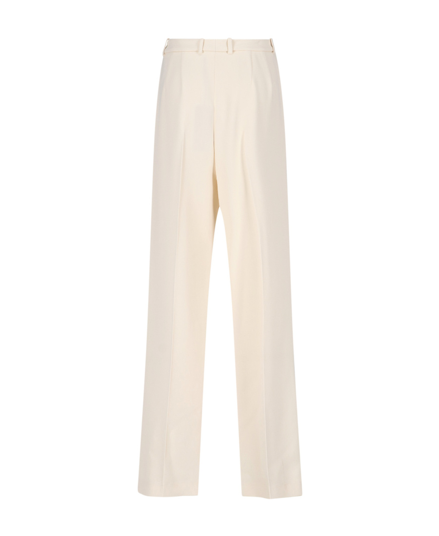 Ermanno Scervino Crepe Wide-leg Trousers In White