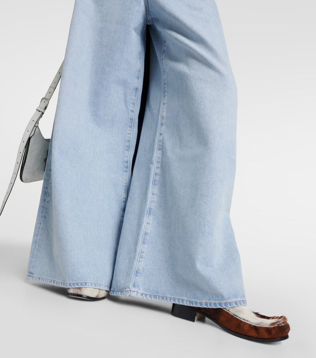 Agolde Nolan Mid-rise Wide-leg Denim Trousers In Blue