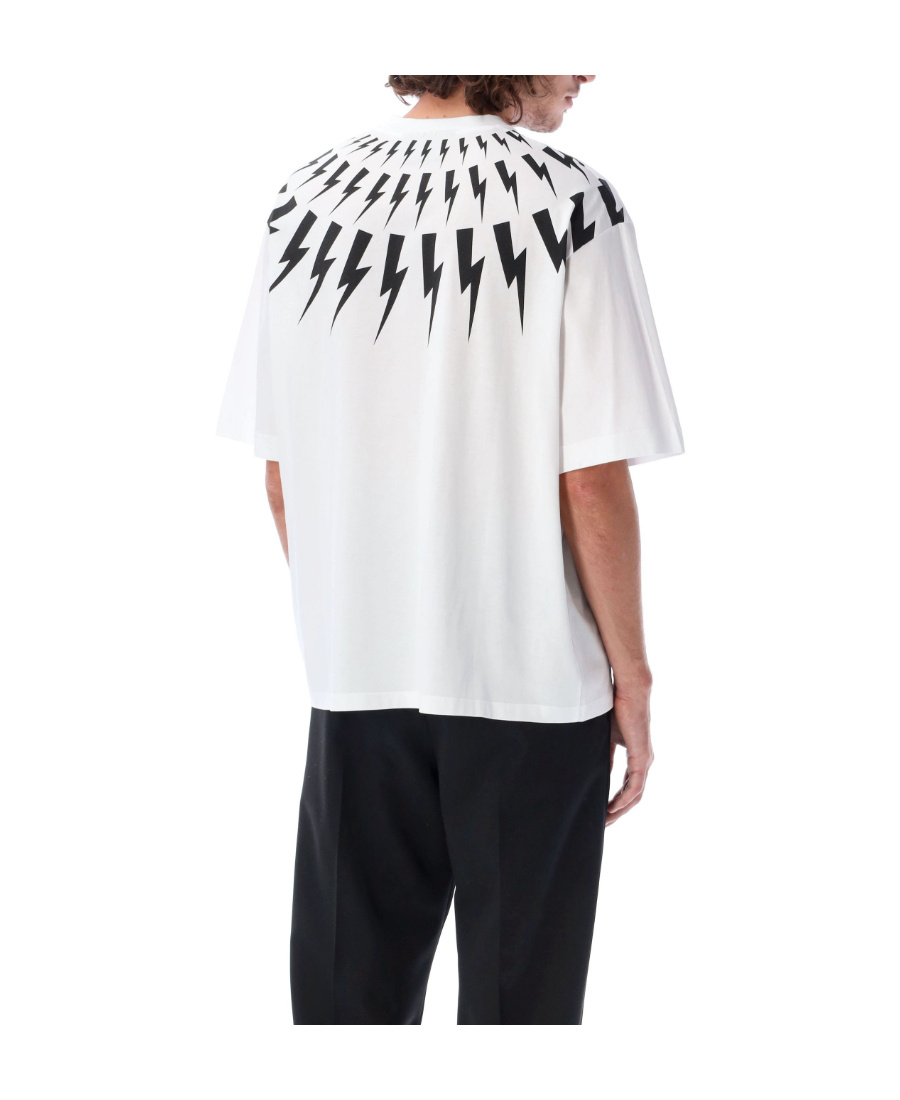 Neil Barrett Boys Thunderbolt T-shirt In White