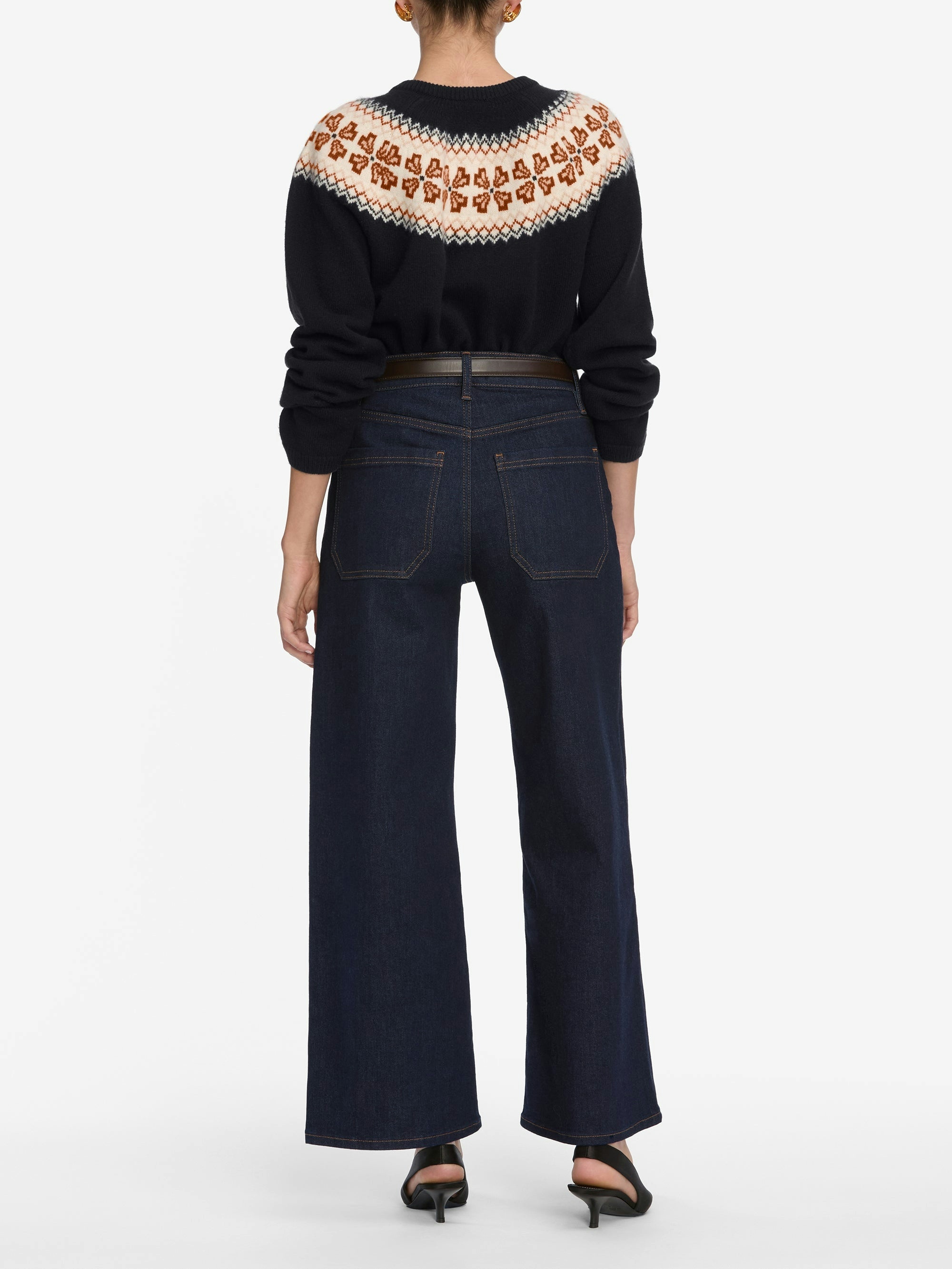 Frame Jeans Le Slim Palazzo Modernist Pocket In Blue