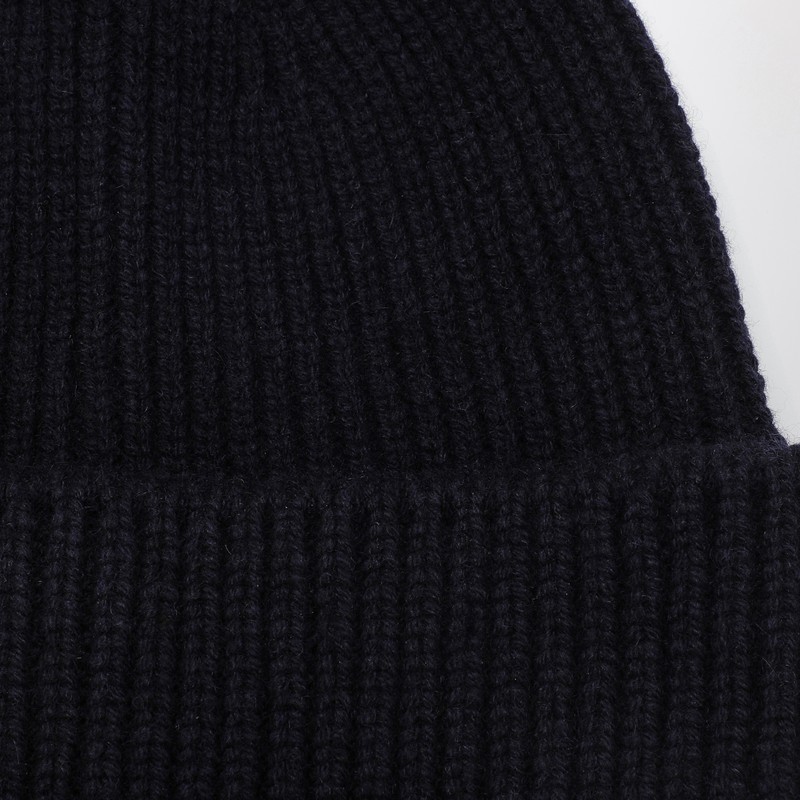 Destin Surl Rib Knitted Hat In Black