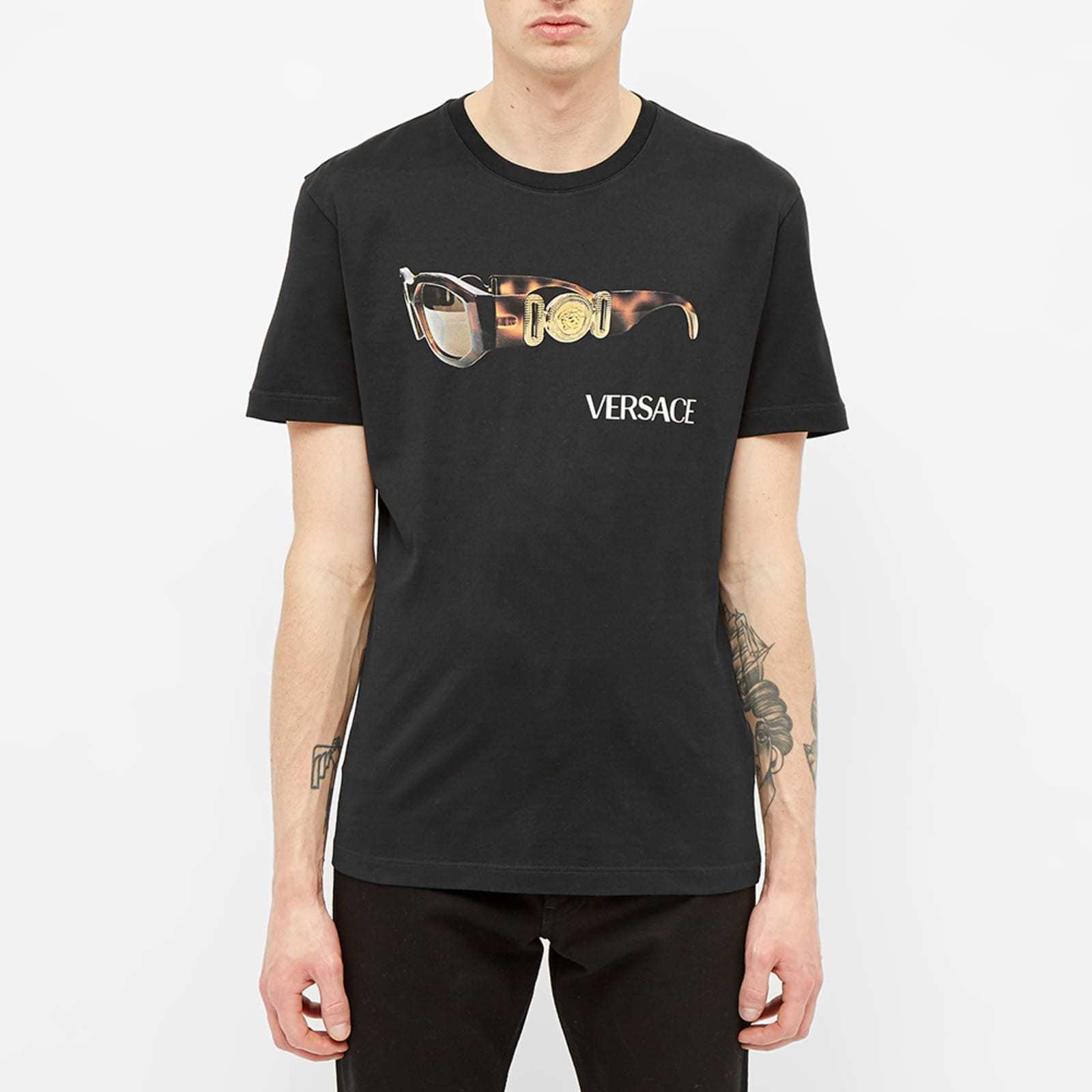 Versace Short-sleeved T-shirt In Black
