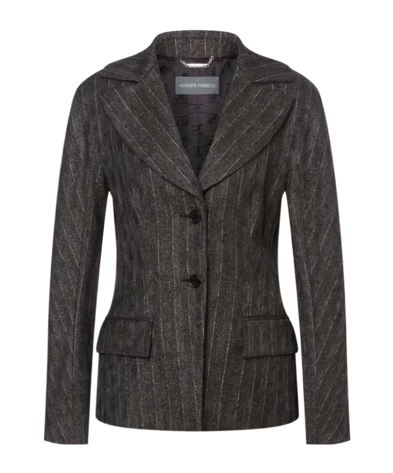 Shop Alberta Ferretti Single-breasted Blazer In Black