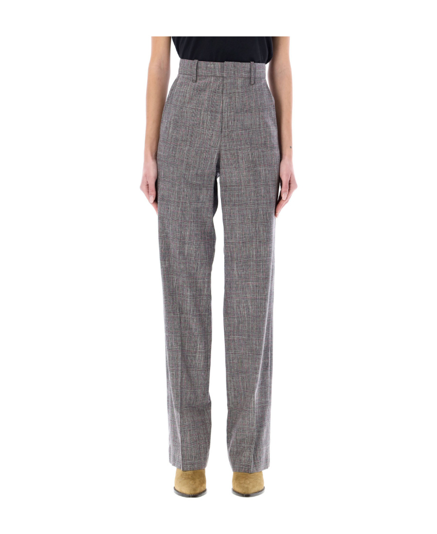 Shop Isabel Marant Étoile Tailored Checked Trousers In Gray