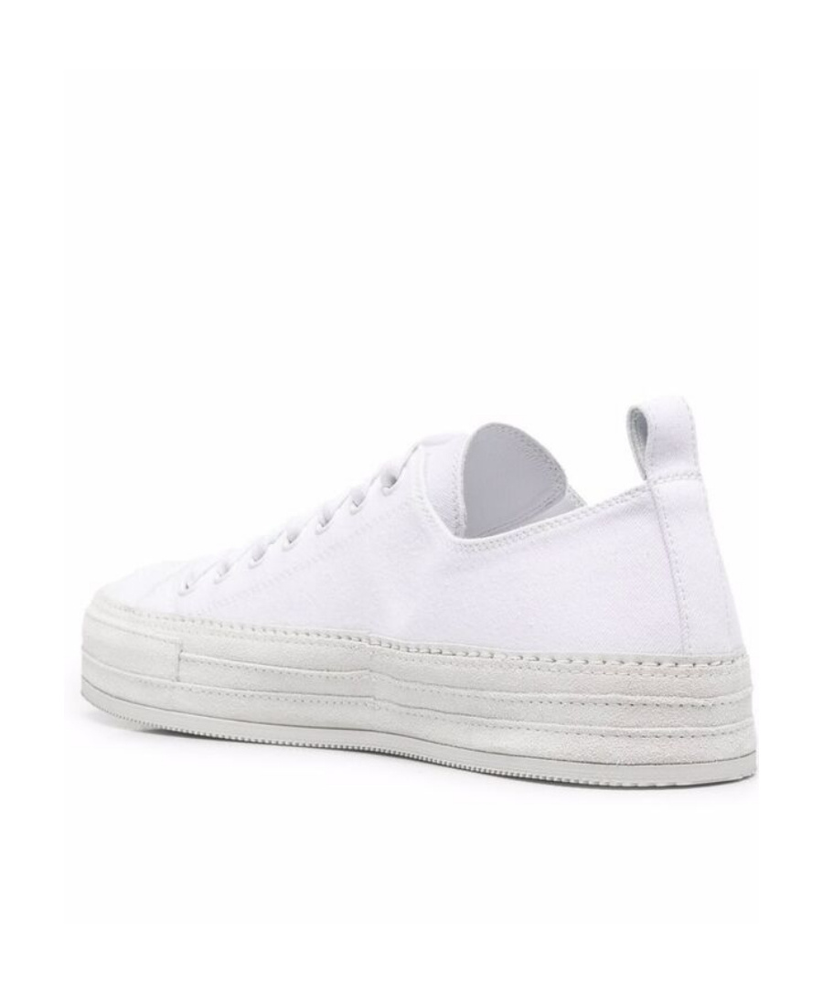Ann Demeulemeester Stitching Lace-up Casual Sneakers In White