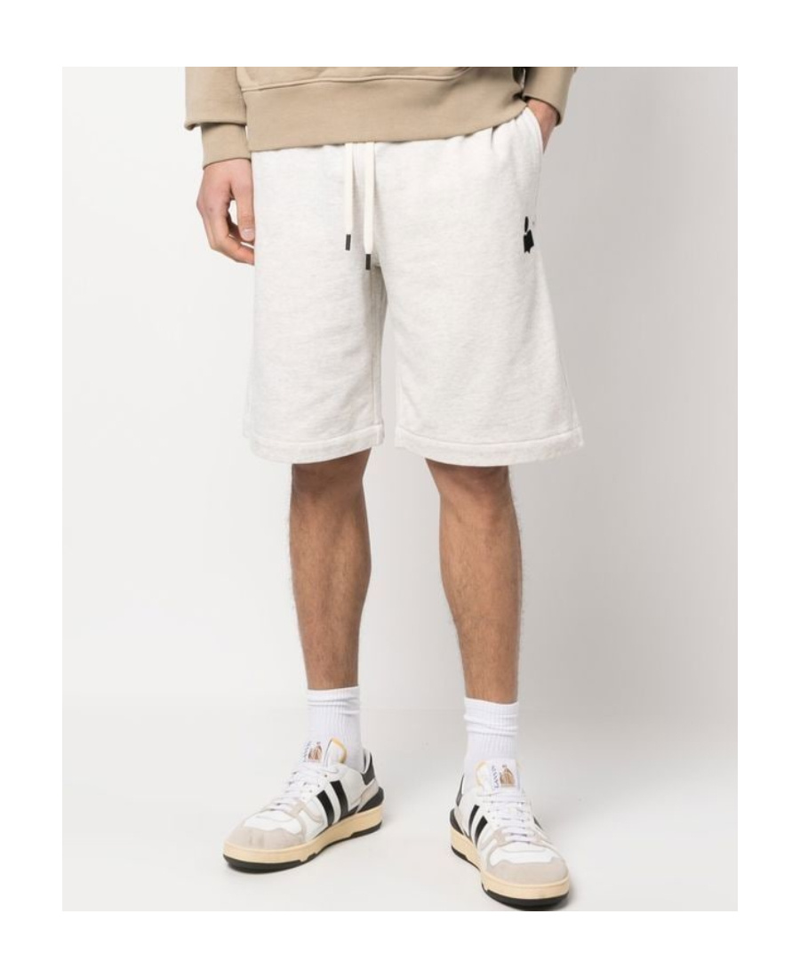 Isabel Marant Logo-patch Drawstring Track Shorts In White