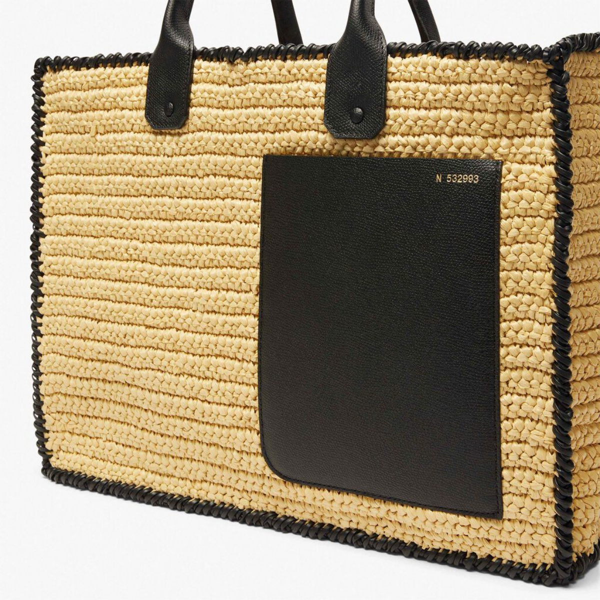 Valextra Soft Tote Raffia Crochet Large Bag In Multi