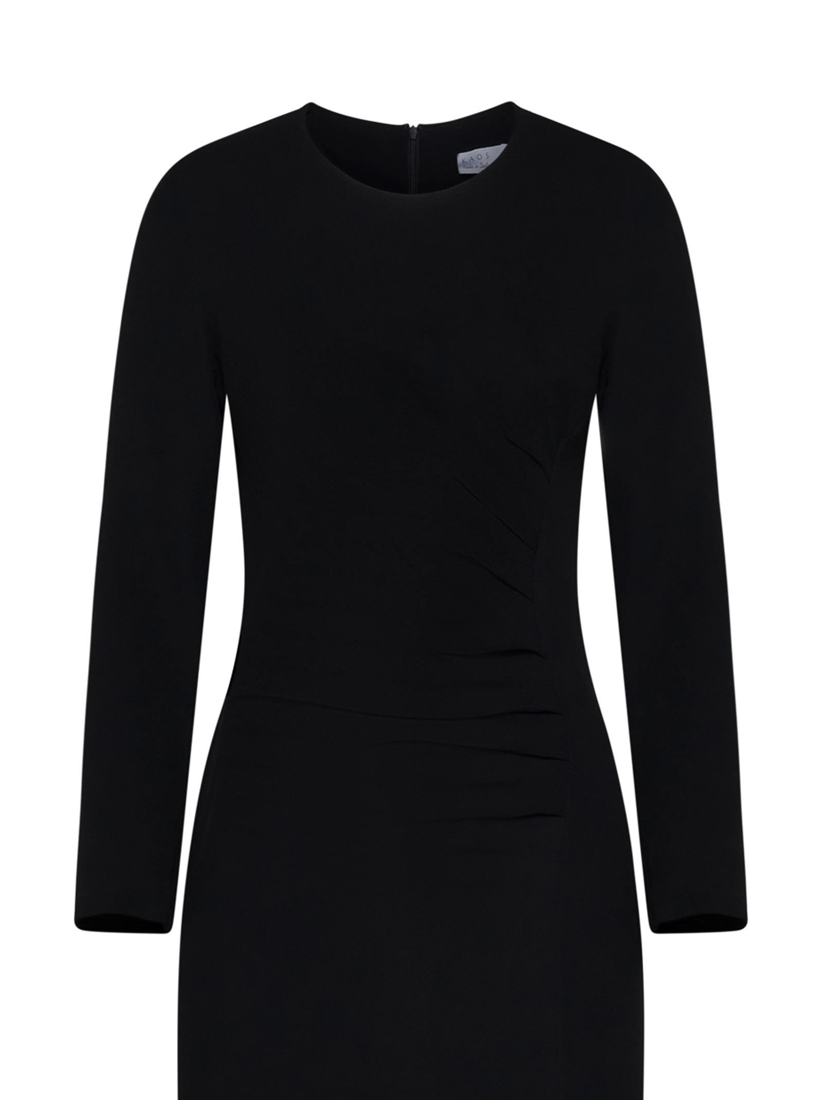 Kaos Drape Pattern Dress In Black