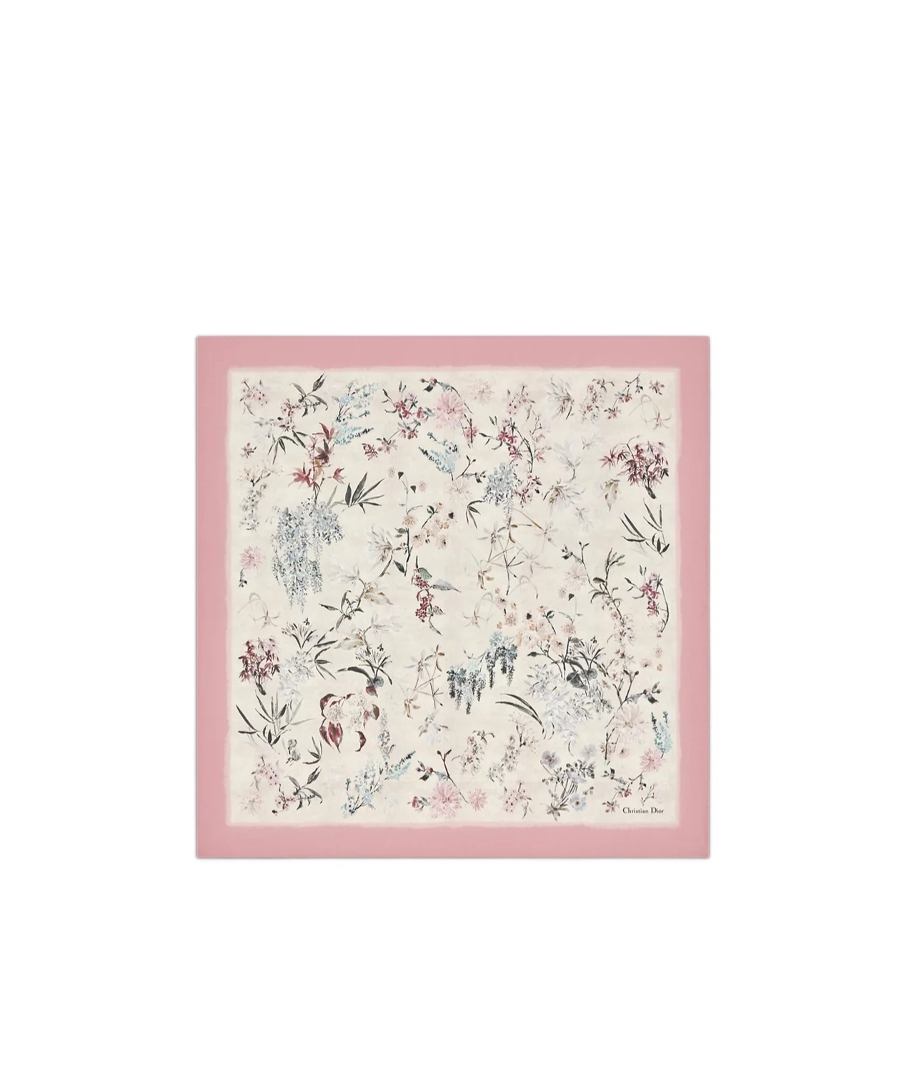 Dior Millefiori 90 Square Scarf In White