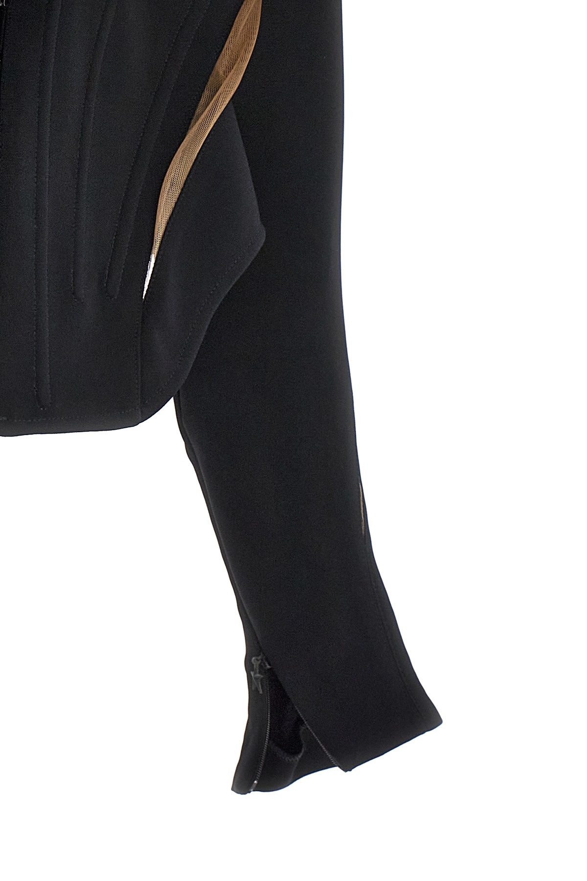 Mugler Mesh Insert Blazer Blazer And Suits Black In Black