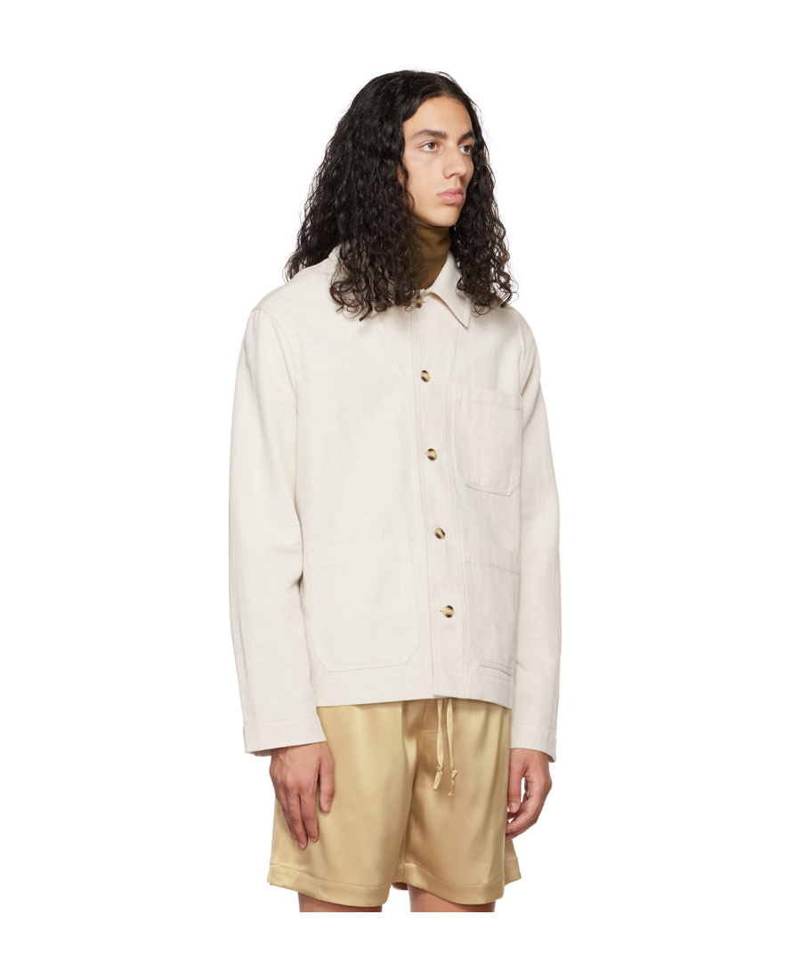 Nanushka Button-front Jacket In White