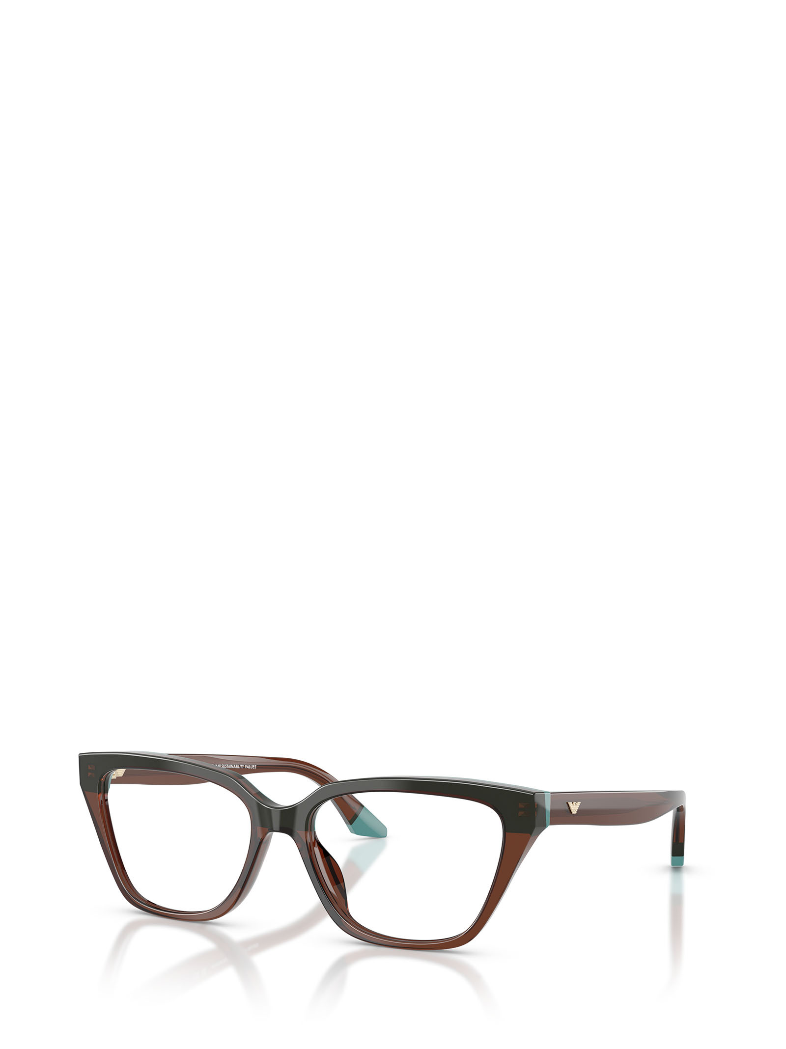Emporio Armani Full Frame Plain Mirror In Brown