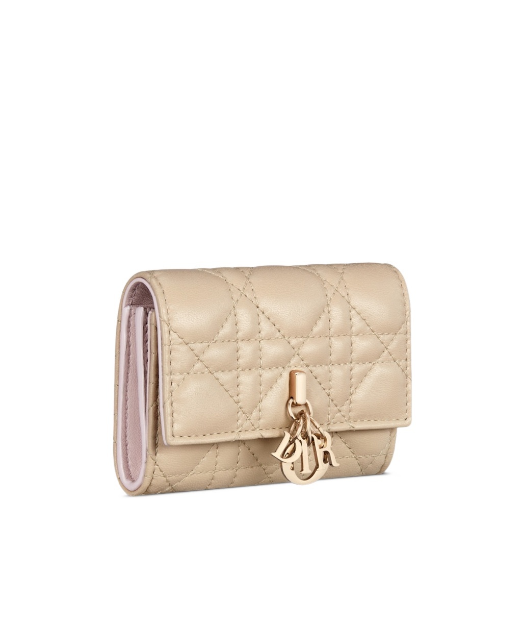 Dior Folding Wallet In Nude