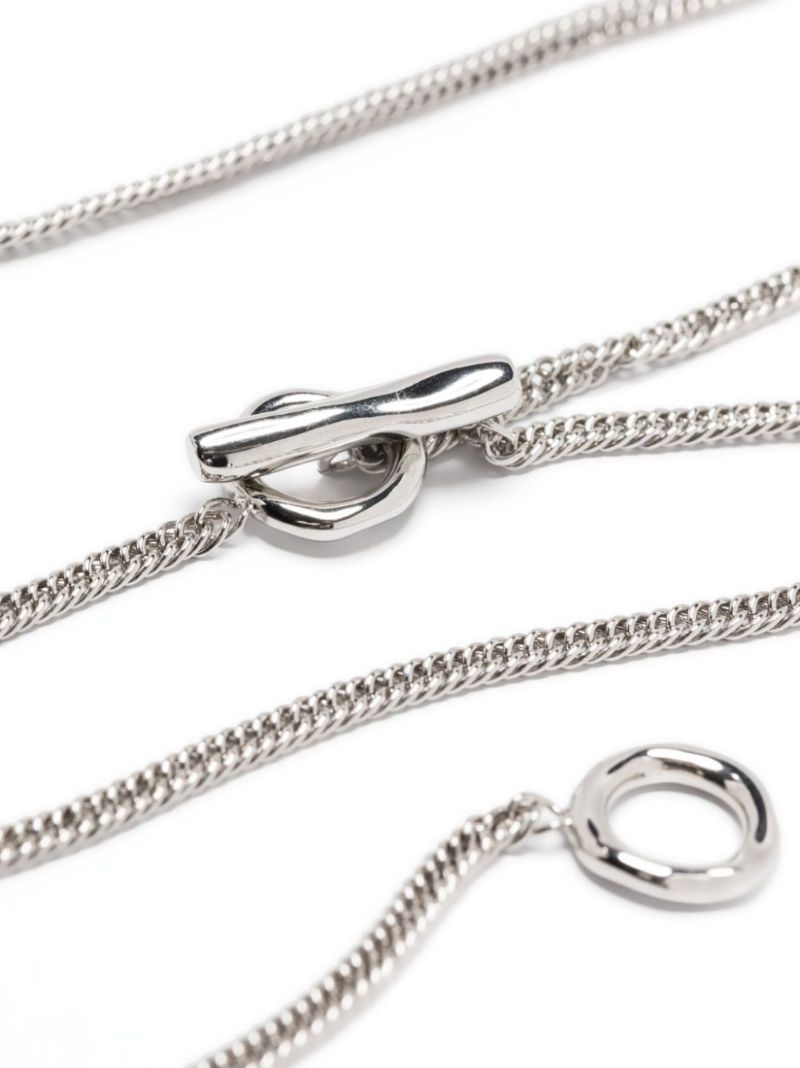 Jil Sander Medallion-pendant Necklace In White