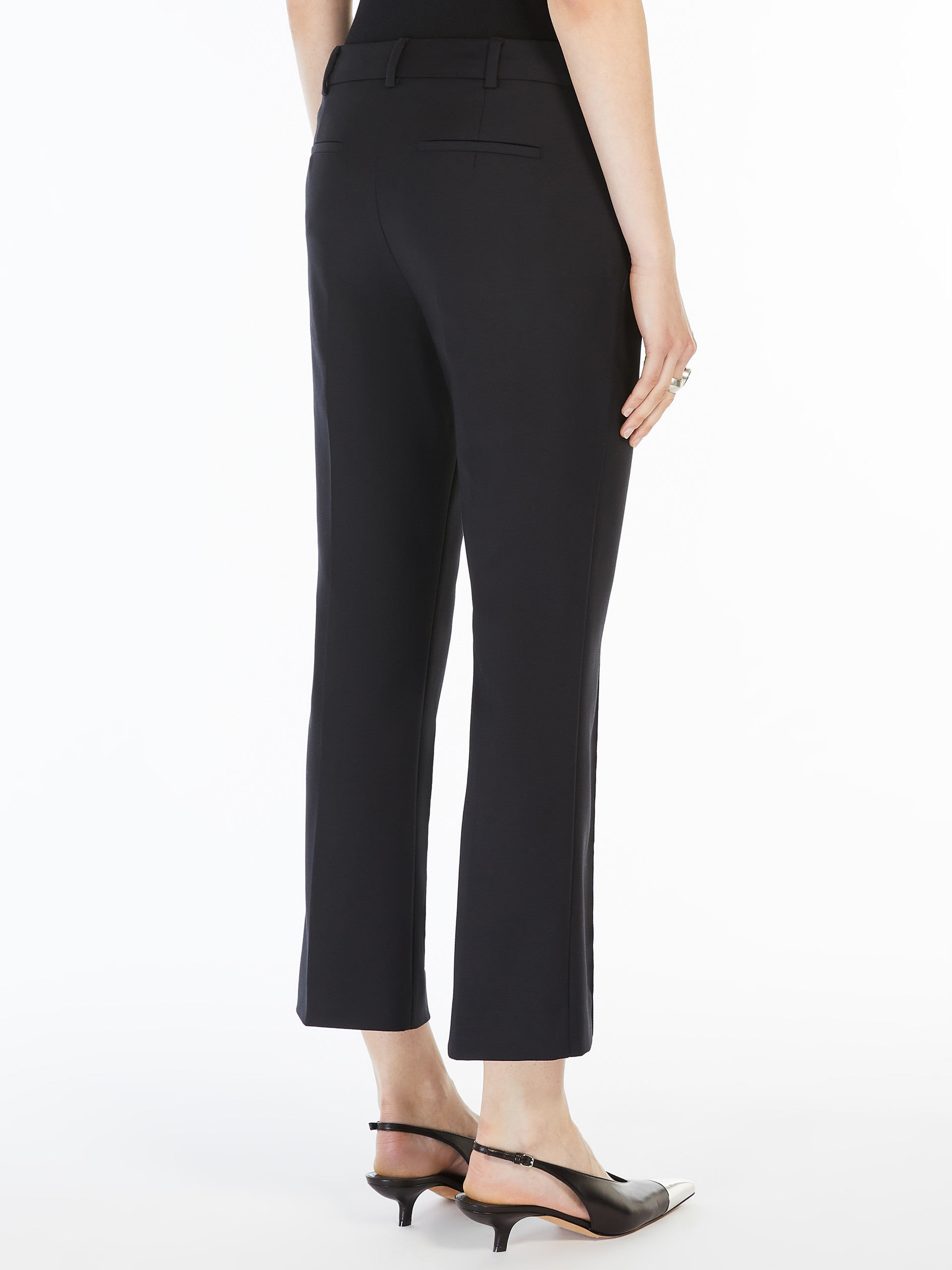 Sportmax Low-rise Bell Bottoms In Black