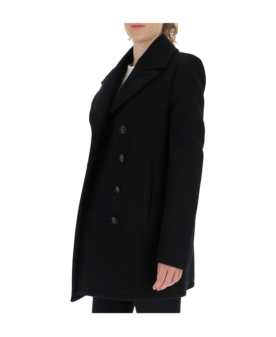 Saint Laurent Double-breasted Oversized Coat In Black