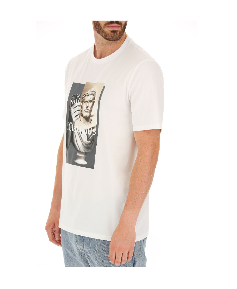 Neil Barrett Round-necked T-shirt In Gray