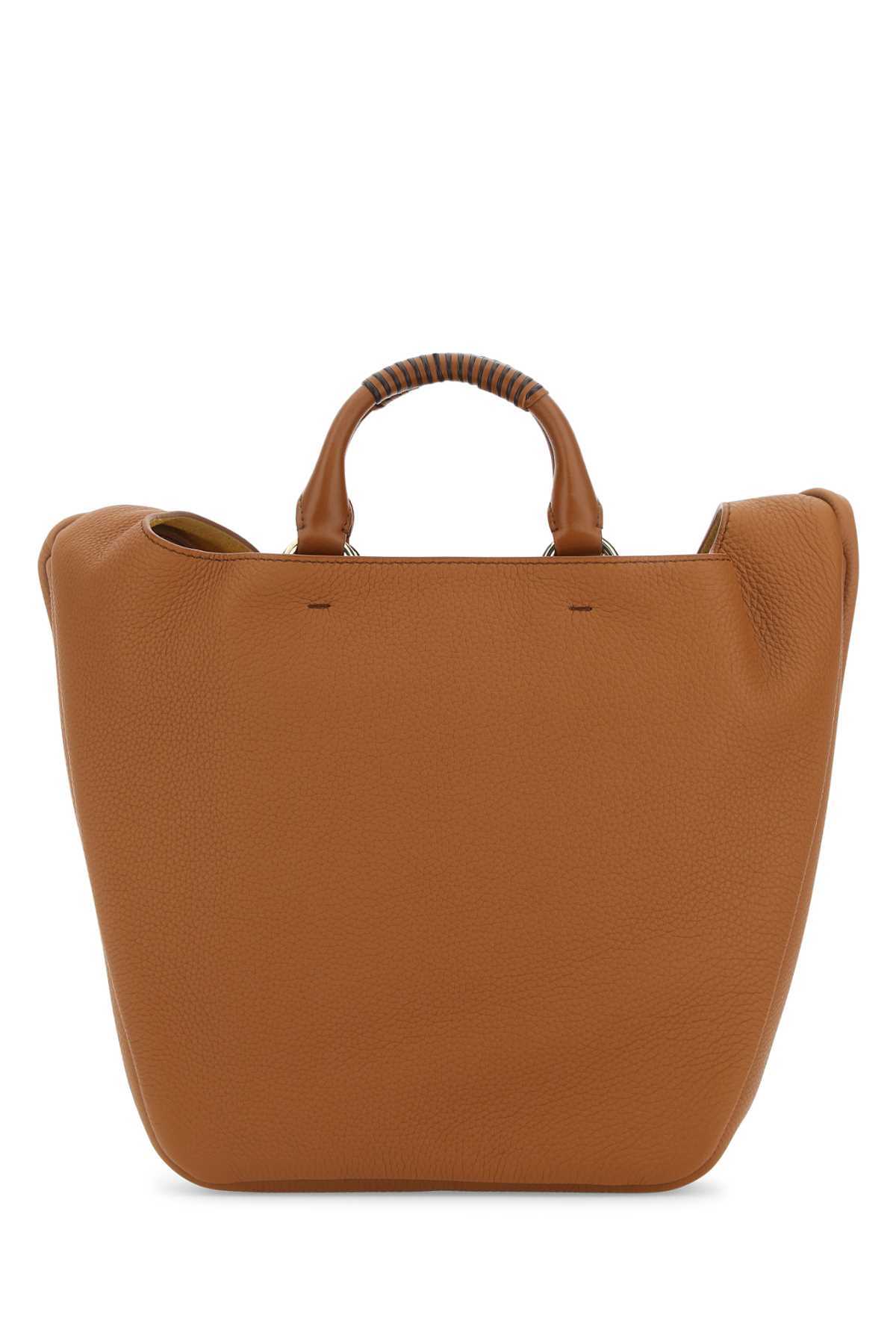 Chloé Chloe Women Caramel Leather Medium Deia Handbag In Brown