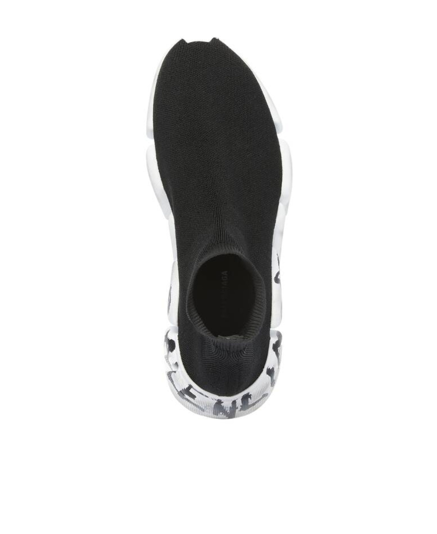 Shop Balenciaga Speed 2.0 Graffiti Sneakers In Black