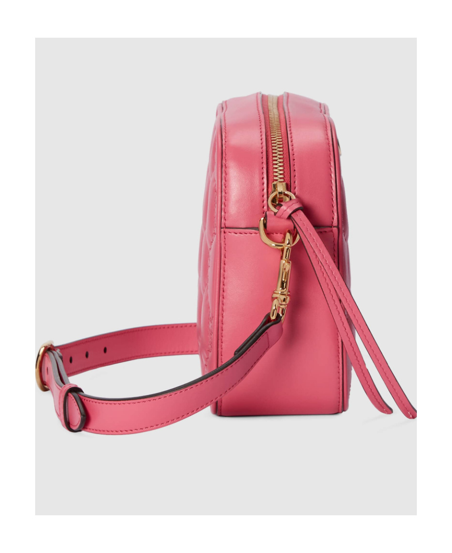 Gucci Small Quilted Crossbody Bag With Adjustable Strap In Pink