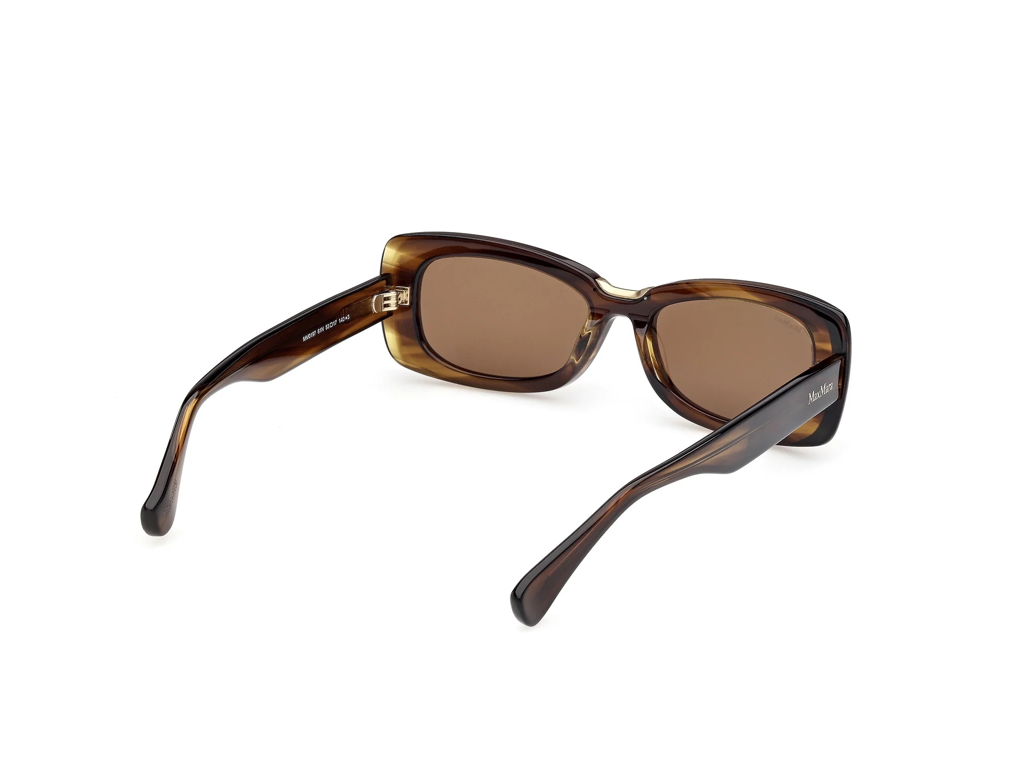 Max Mara Rectangular Frame Sunglasses In Brown