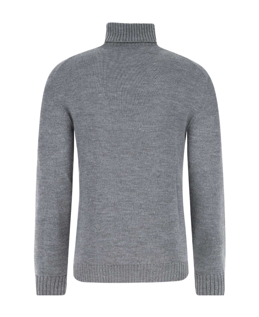 Jil Sander Roll Neck Knitted Sweater In Gray