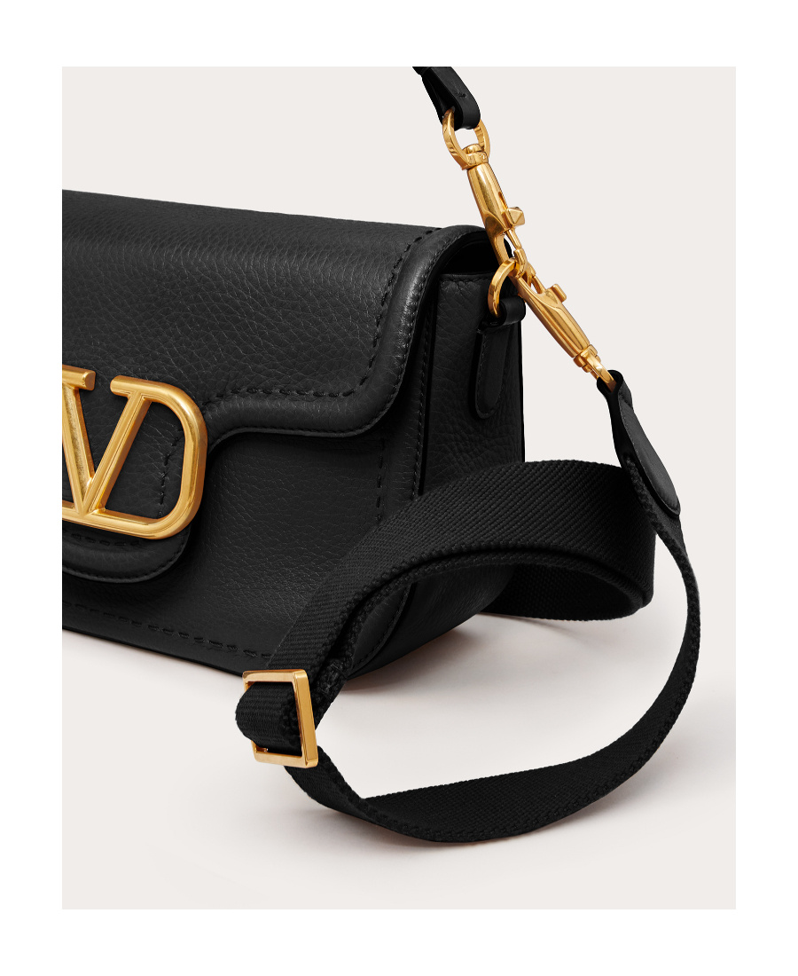 Valentino Garavani Women Alltime Leather Shoulder Bag In Black