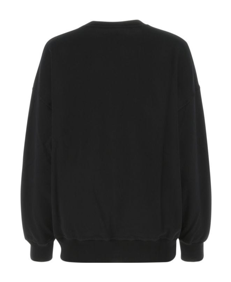 Alexander Mcqueen Graffiti Print Crew Neck Sweatshirt In Black
