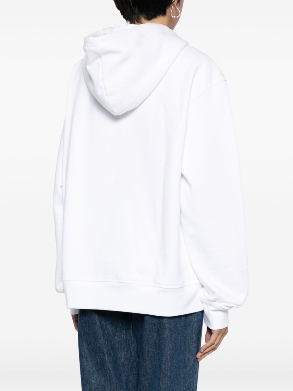 Jacquemus Embroidered Logo Hoodie In White