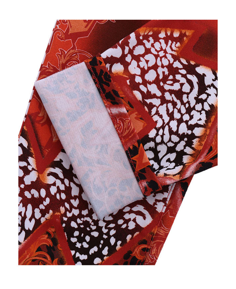 Versace Jeans Printed Casual Pants In Red