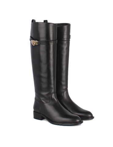 Ferragamo Logo Boots In Black