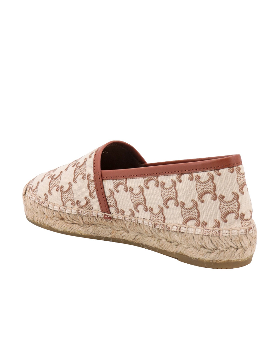 Celine Straw Shoes With Round Head And Hemp Soles In Nude