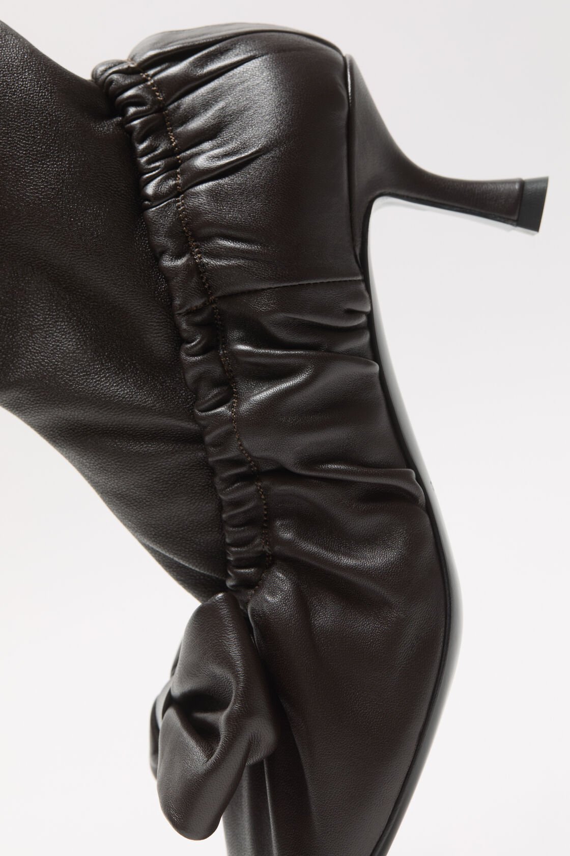Acne Studios Leather Heel Shoes In Black