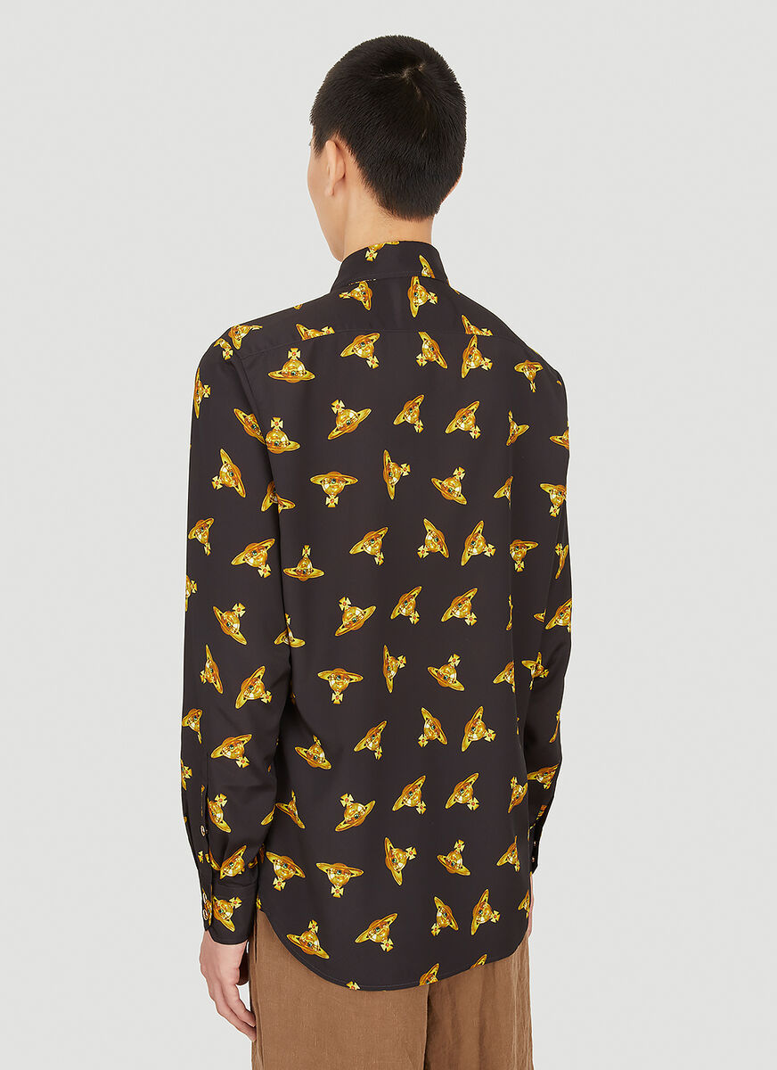 Vivienne Westwood All-over Orb-print Shirt In Black
