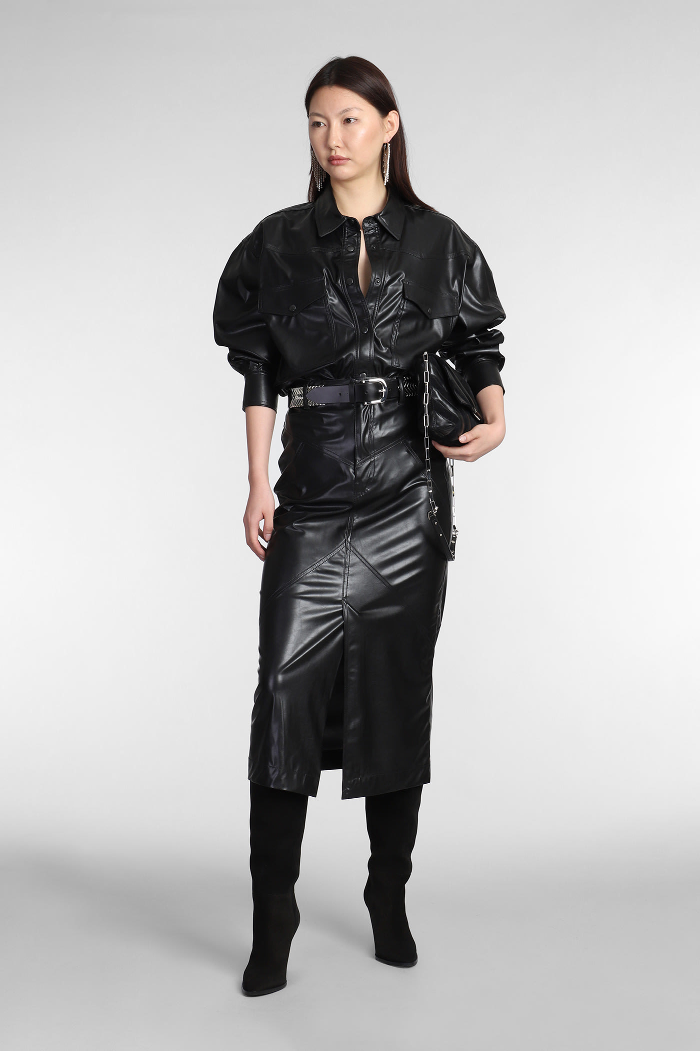 Isabel Marant Étoile Berny Long-sleeve Shirt In Black