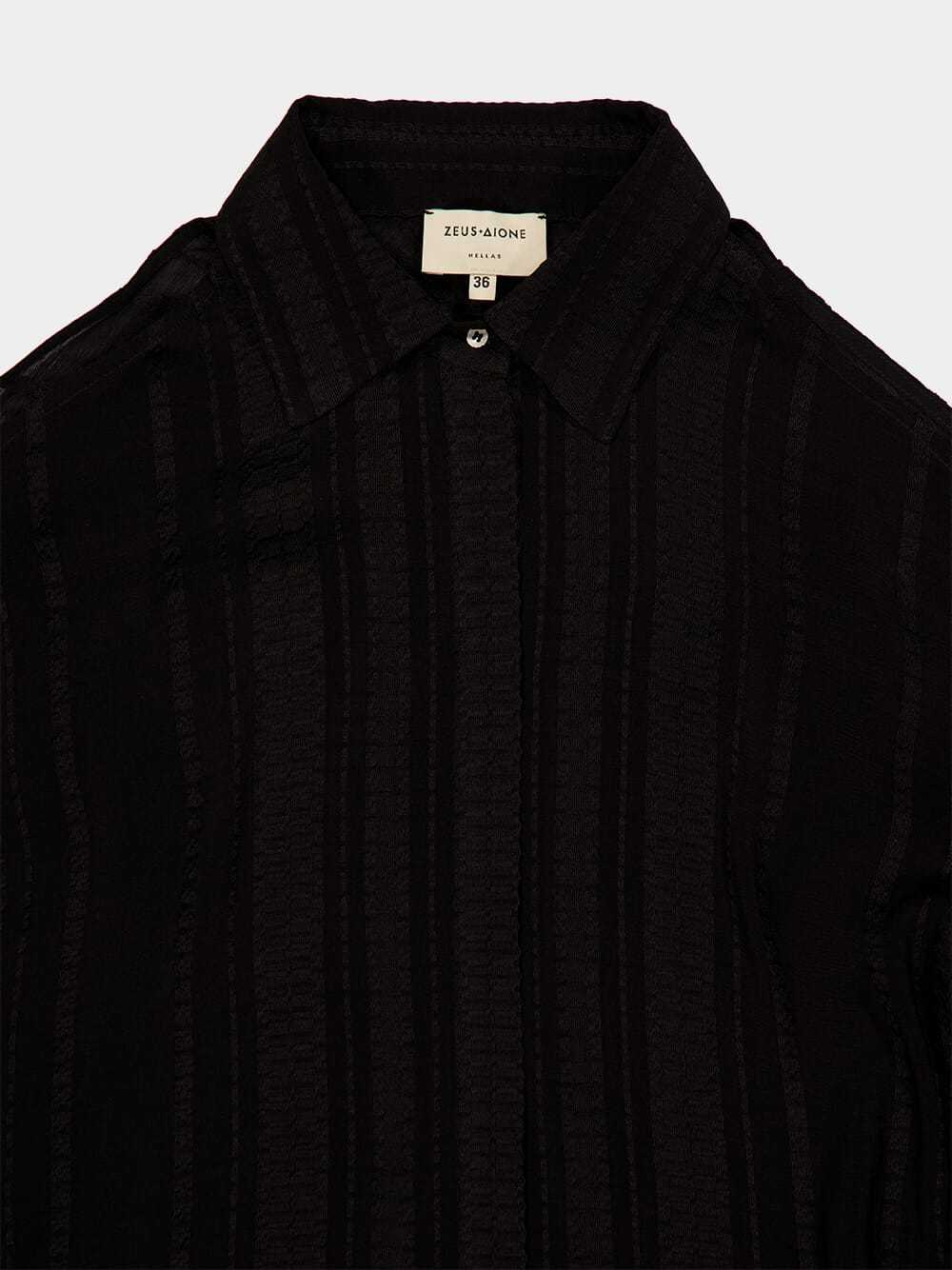 Zeusdione Off-shoulder Shirt In Black