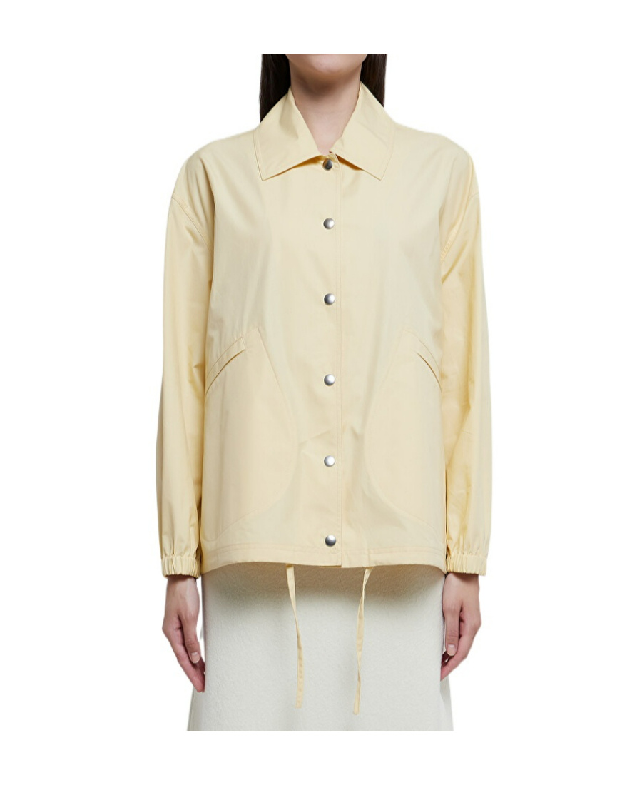Jil Sander "coach Jacket With Logo Print" In Yellow