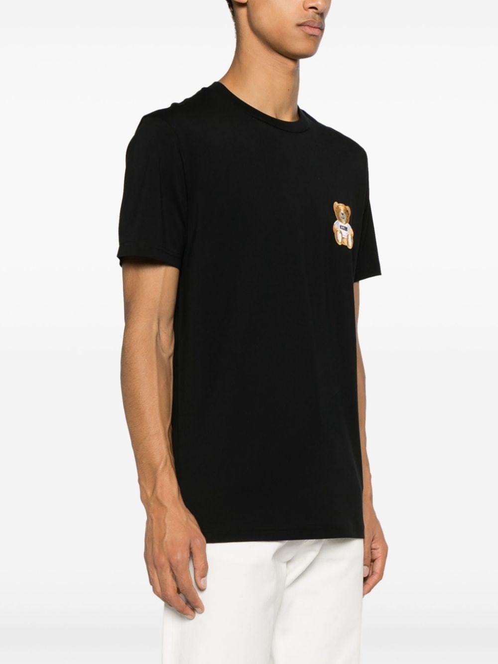 Moschino Teddy Bear Patch T-shirt With In Black