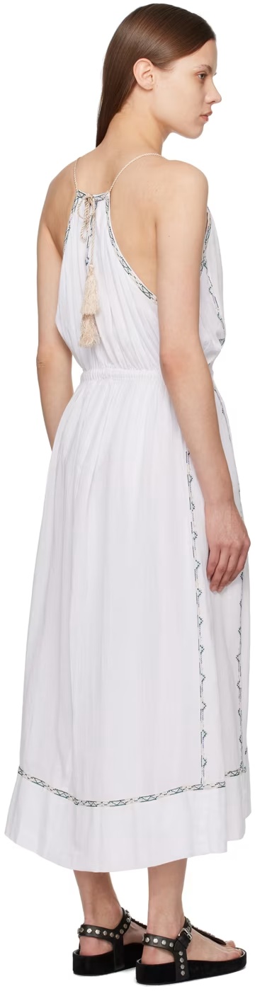 Isabel Marant Étoile Embroidered V-neck Dress In White