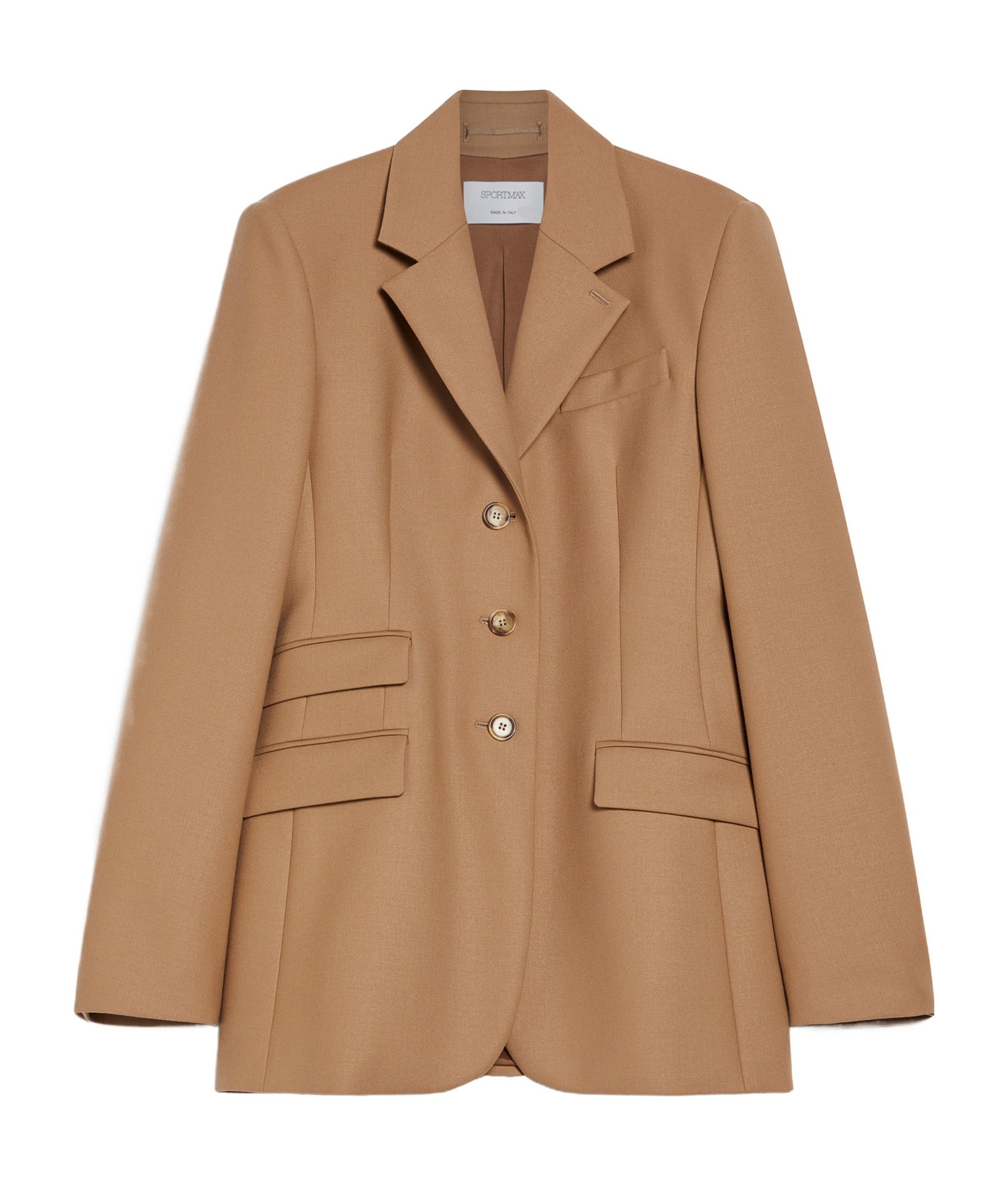 Sportmax Wool Blend Tailored Fit Jacket In Brown