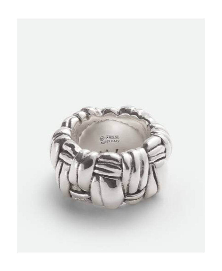 Bottega Veneta Pleated Ring In White